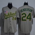 Any Size Athletics Rickey Henderson Cool Base Jersey grey