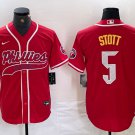Men's Philadelphia Phillies Bryson Stott Red Cool Base Stitched Baseball Jersey