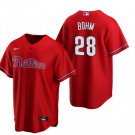 Any Size Philadelphia Phillies Alec Bohm Red Cool Baseball Jersey