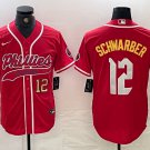 Mens Philadelphia Phillies Kyle Schwarber Red 2024 City Connect Baseball Jersey