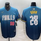 Men's Philadelphia Phillies Alec Bohm Blue 2024 City Cool Base Jersey