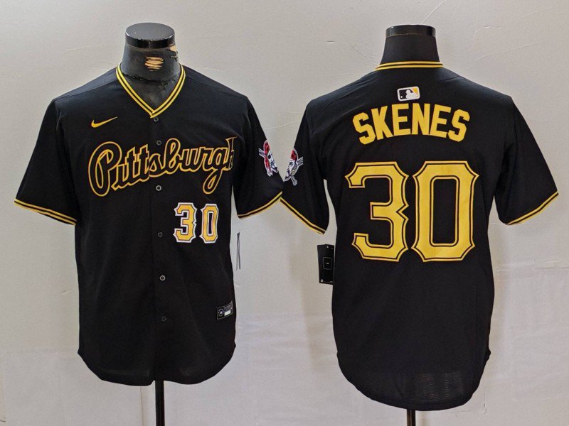 Any Size Pittsburgh Pirates Paul Skenes Black Cool Base Jersey