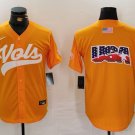 Mens Tennessee Volunteers Jointly USA Flag Cool Baseball Jersey Orange