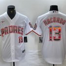 Men's San Diego Padres Manny Machado Mexico White Cool Base Stitched Jersey