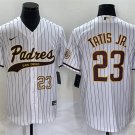 Men's San Diego Padres Fernando Tatis Jr. Number White NEW 2023 Cool Base Jersey