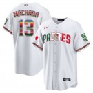 Men's San Diego Padres Manny Machado Mexico White Cool Baseball Jersey