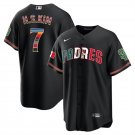 Men's San Diego Padres Ha Seong Kim Mexico Black Cool Baseball Jersey