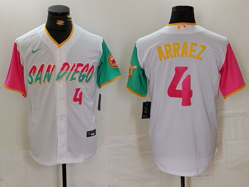 Any Size San Diego Padres Luis Arraez Number White 2023 City Connect Jersey