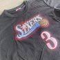 Men's 76ers Allen Iverson MITCHELL & NESS Basketball Short Sleeve Black