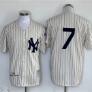Men's New York Yankees Mickey Mantle Cream Cool Base Stitched Baseball Jersey