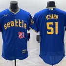 Men's Seattle Mariners Ichiro Suzuki Blue 2023 City Connect Flex Base Jersey