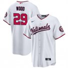 Men's Washington Nationals James Wood White 2024 Home Limited Stitched Baseball Jersey