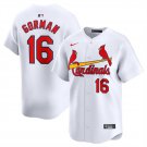 Any Size St. Louis Cardinals Nolan Gorman White 2024 Home Baseball Jersey