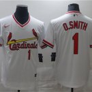 Mens St. Louis Cardinals Ozzie Smith White Pullover Cooperstown Collection Jersey