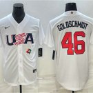 Men's Womens USA Baseball Paul Goldschmidt 2023 White World Baseball Classic Jersey