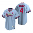 Men's St. Louis Cardinals Yadier Molina Light Blue Cooperstown Collection Baseball Jersey