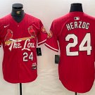 Men's St Louis Cardinals Whitey Herzog Red 2024 City Connect Limited Jersey