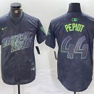 Men's Tampa Bay Rays Ryan Pepiot Charcoal 2024 City Connect Cool Baseball Jersey