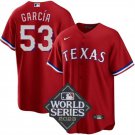 Men's Youth Texas Rangers Adolis Garcia Red Cool Base Stitched Baseball Jersey