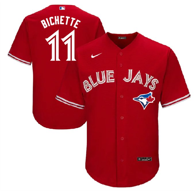 Any Size Toronto Blue Jays Bo Bichette Cool Baseball Jersey Red