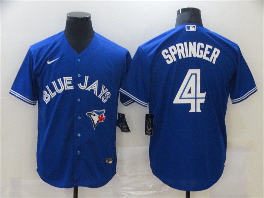 Any Size Toronto Blue Jays George Springer Cool Baseball Jersey Royal