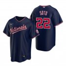 Mens Womens Youth Nationals Juan Soto Cool Base Jersey Navy Blue