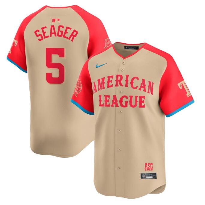 Any Size American League Corey Seager Cream 2024 All-Star Limited Stitched Baseball Jersey