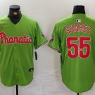 Men's Philadelphia Phillies Ranger Suarez Green Stitched Cool Baseball Jersey