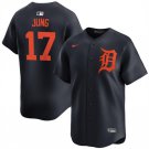 Any Size Detroit Tigers Jace Jung Black 2024 Alternate Limited Stitched Baseball Jersey
