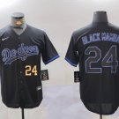 Men's Los Angeles Dodgers Kobe Bryant Black Mamba Lights Out Black Jersey