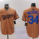 Men's Los Angeles Dodgers Toro Valenzuela Olive Cool Base Limited Stitched Jersey
