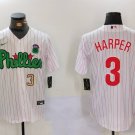 Men's Philadelphia Phillies Bryce Harper White Green Cool Base Stitched Jerseys