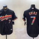 Men's Los Angeles Dodgers #7 Julio Urias Black Rainbow Mexico Cool Base Jerseys