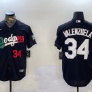 Mens Los Angeles Dodgers #34 Toro Valenzuela Black Mexico 2024 World Series Jersey