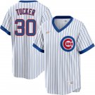 Mens Chicago Cubs #30 Kyle Tucker Nike White Pullover Cooperstown Jersey