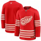 Men's Detroit Red Wings Blank Red 2025 Centennial Premium Stitched Hockey Jersey