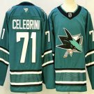 Men's San Jose Sharks #71 Macklin Celebrini Teal Authentic Jersey