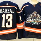Men's New York Islanders #13 Mathew Barzal Navy 2024-25 Stitched Hockey Jersey