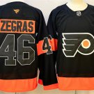 Men's Philadelphia Flyers #46 Trevor Zegras Black 2024 Stitched Jersey