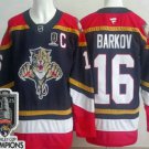 Men's Florida Panthers #16 Aleksander Barkov Navy 2025 Stanley Cup Champions Jersey
