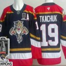 Men's Florida Panthers #19 Matthew Tkachuk Navy 2025 Stanley Cup Champions Jersey