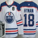 Men's Edmonton Oilers #18 Zach Hyman White 2025 Stanley Cup Final Authentic Jersey