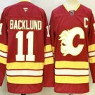 Men's Calgary Flames #11 Mikael Backlund Red Authentic Jersey