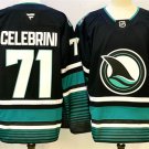 Men's San Jose Sharks #71 Macklin Celebrini Black 2024-25 Alternate Stitched Jersey