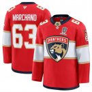 Men's Florida Panthers #63 Brad Marchand Red Home 2025 Stanley Cup Jersey