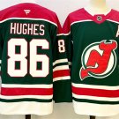 Men's New Jersey Devils #86 Jack Hughes Green Red 2024-25 With A Patch Jersey