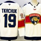 Men's Florida Panthers #19 Matthew Tkachuk White 2024-25 Home With A Patch Jersey
