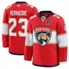Men's Florida Panthers #23 Carter Verhaeghe Red 2025 Stanley Cup Final Patch Jersey