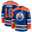 Men's Edmonton Oilers #18 Zach Hyman Royal 2025 Stanley Cup Final Patch Jersey