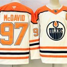 Men's Edmonton Oilers #97 Connor McDavid White Orange 2024-25 With C Jersey
